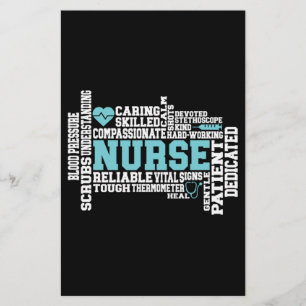 Niedliche Krankenschwester RN LVN Krankenpflege Sc Briefpapier
