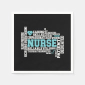 Niedliche Krankenschwester RN LVN Krankenpflege Sc Serviette (Vorderseite)