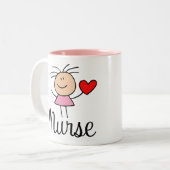 Niedliche Krankenschwester-Tasse Zweifarbige Tasse (Vorderseite Links)