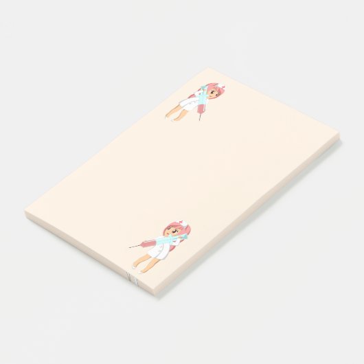 Niedliche Krankenschwestern Post-it Klebezettel (angewinkelt)