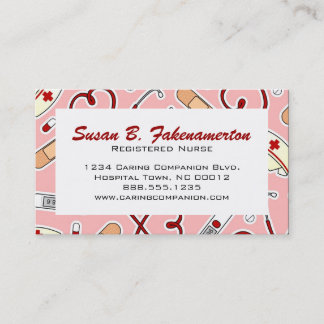 Niedliche Krankenversicherungskarte oder Karrierew Visitenkarte