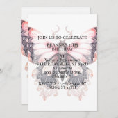 Niedliche Kreative Schmetterlingskunst Geburtstags Einladung (Vorne/Hinten)