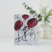 Niedliche Kreatur Goth Fantasy Sad Monster Kunst Postkarte (Stehend Vorderseite)