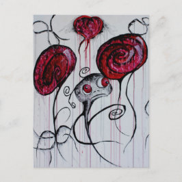 Niedliche Kreatur Goth Fantasy Sad Monster Kunst Postkarte