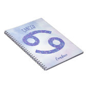 Niedliche Krebsastrologie Personalisiertes Zeichen Notizblock (Rechte Seite)