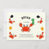 Niedliche Krebse Einladung (Vorderseite)