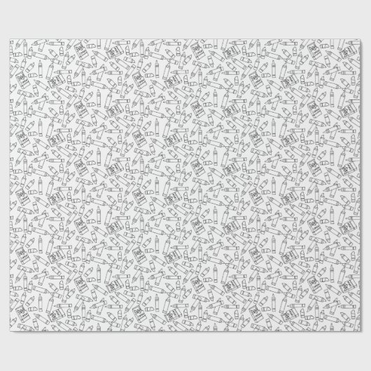 Niedliche Krebse färben Ihr Schwarz-weißes Muster Geschenkpapier (Flach)