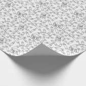 Niedliche Krebse färben Ihr Schwarz-weißes Muster Geschenkpapier (Ecke)