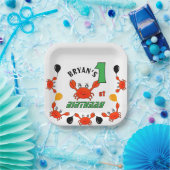 Niedliche Krebse Pappteller (Party)