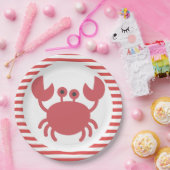 Niedliche Krebserkrankung - Papierplatte aus rotem Pappteller (Party)