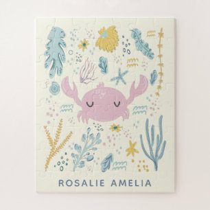 Niedliche Krebserkrankung Unterwasser-Muscheln Pas Puzzle