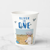 Niedliche Krebstiere Muschel Junge Foto 1. Geburts Pappbecher (Vorderseite)