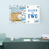 Niedliche Krebstiere Muschel Junge Foto 2. Geburts Banner (Messeveranstaltung)