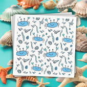 Niedliche Krebstiere Zeichnend Muster Junge Geburt Serviette