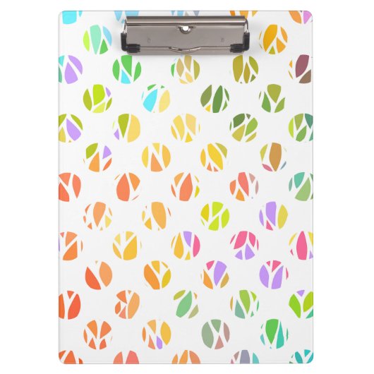 Niedliche Kreismuster Klemmbrett (Vorderseite)