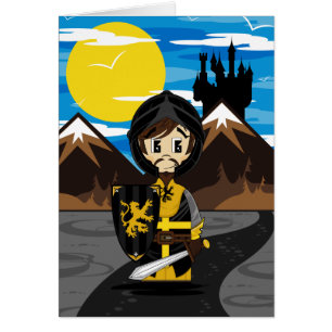 Niedliche Kreuzfahrer-Ritter-Karte