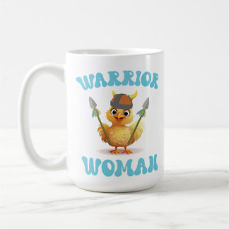 Niedliche Kriegerfrau Viking Chicken Kaffeetasse