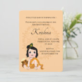 Niedliche Krishna-Geburtstagskarte - Krishna art Einladung (Stehend Vorderseite)
