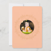 Niedliche Krishna-Geburtstagskarte - Krishna art Einladung (Rückseite)