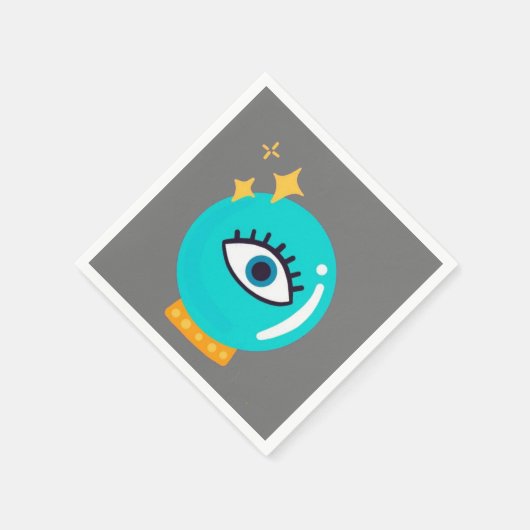 Niedliche Kristallkugel Serviette (Ecke)