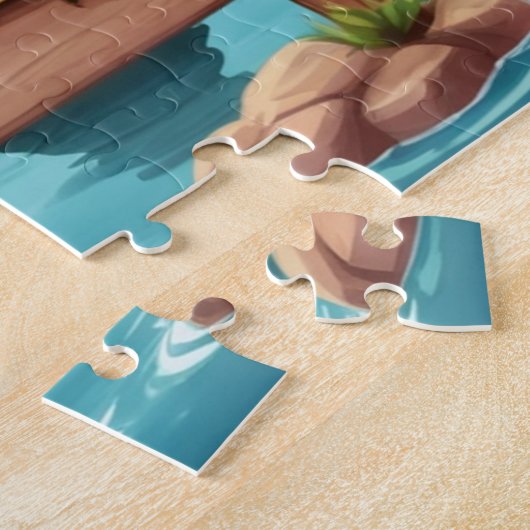 Niedliche Krokodil-Kinder personalisiert Puzzle (Seite)