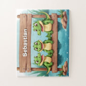 Niedliche Krokodil-Kinder personalisiert Puzzle (Vertikal)