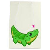 Niedliche Krokodil-Liebe Cartoon Mittlere Geschenktüte (Rückseite)