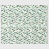 Niedliche Krokodile Cartoon Vintages Muster Geschenkpapier (Flach)