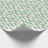 Niedliche Krokodile Cartoon Vintages Muster Geschenkpapier (Ecke)