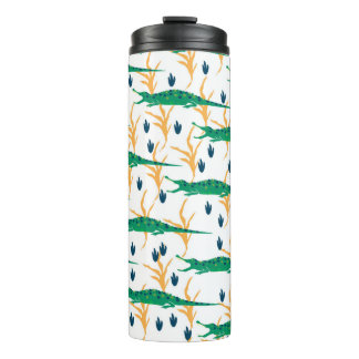 Niedliche Krokodile nahtlos. Cartoon Tiere. Thermosbecher