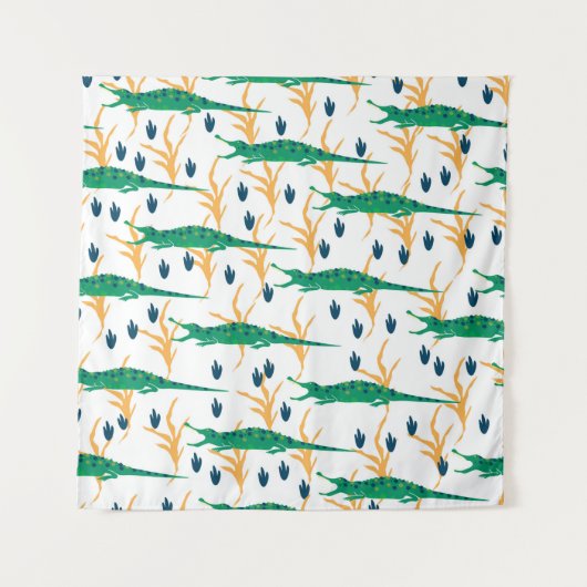 Niedliche Krokodile nahtlos. Cartoon Tiere. Wandteppich (Vorderseite)