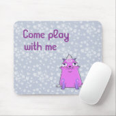 Niedliche Kryptokitty Bella will spielen Mousepad (Mit Mouse)
