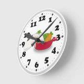 Niedliche Küche | Beste Geschenke Runde Wanduhr (Winkel)