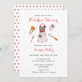 Niedliche Küche Bridal Dusche Einladung (Vorne/Hinten)
