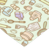 Niedliche Küche Geschirr Grüne Tischdecke (Schrägansicht)