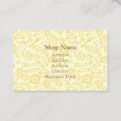 Niedliche Küche Grün Visitenkarte (Rückseite)