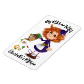 Niedliche Küche Hexe / Hütte Hexenmagnet Magnet (Linke Seite)