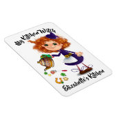 Niedliche Küche Hexe / Hütte Hexenmagnet Magnet (Rechte Seite)