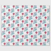 Niedliche Küche mit Ballon Geschenkpapier (Flach)