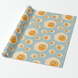 Niedliche Küche mit frittierten Eiern Geschenkpapier