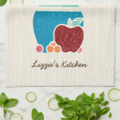 Niedliche Küche mit Namen Geschirrtuch (Gefaltet)