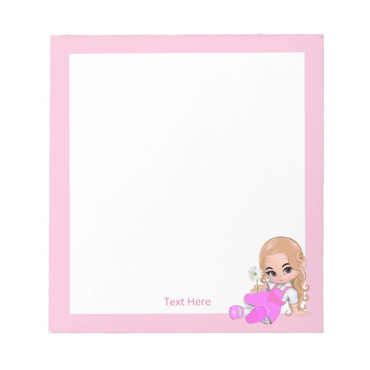 Niedliche Küche und Blume einfach Notizblock (Vorderseite)