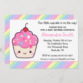 Niedliche Kuchen-Baby-Dusche Einladung (Vorne/Hinten)