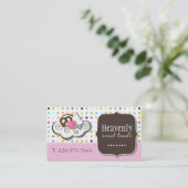 Niedliche Kuchen-, Brezel-und Visitenkarte (Stehend Vorderseite)