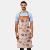 Niedliche Kuchen, Donuts und Kuchen mit Namen Schürze (Getragen)