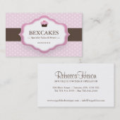 Niedliche Kuchen-Geschäfts-Karte Visitenkarte (Vorne/Hinten)