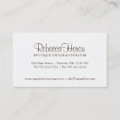 Niedliche Kuchen-Geschäfts-Karte Visitenkarte (Rückseite)