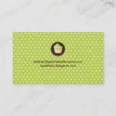 Niedliche Kuchen-Geschäfts-Karten Visitenkarte (Rückseite)