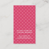 Niedliche Kuchen-Geschäfts-Karten Visitenkarte (Rückseite)