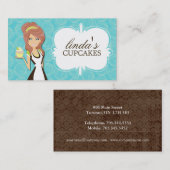 Niedliche Kuchen-Geschäfts-Karten Visitenkarte (Vorne/Hinten)
